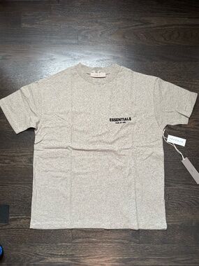 Essentials Fear of God Dark Oatmeal Short Sleeve Shirt Size Small